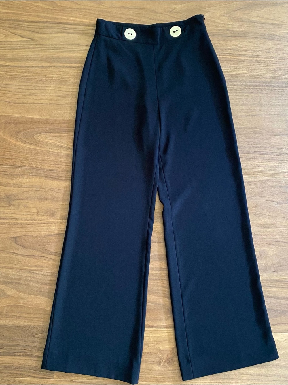 Zara Black Wide Leg High Waist Pants Size M